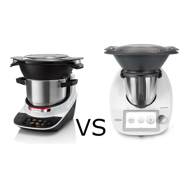 Battle between the Thermomix TM6 multifunction food processor and the Bosch Cookit
