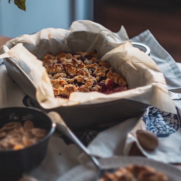 Nectarine crumble