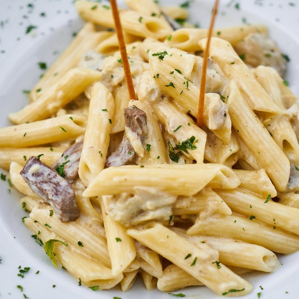 Pasta with easy 4 cheese sauce
